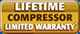 Lifetime compressor limited warranty offered by by Hugee - Washington, DC