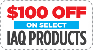 $100 OFF on selected IAQ Products